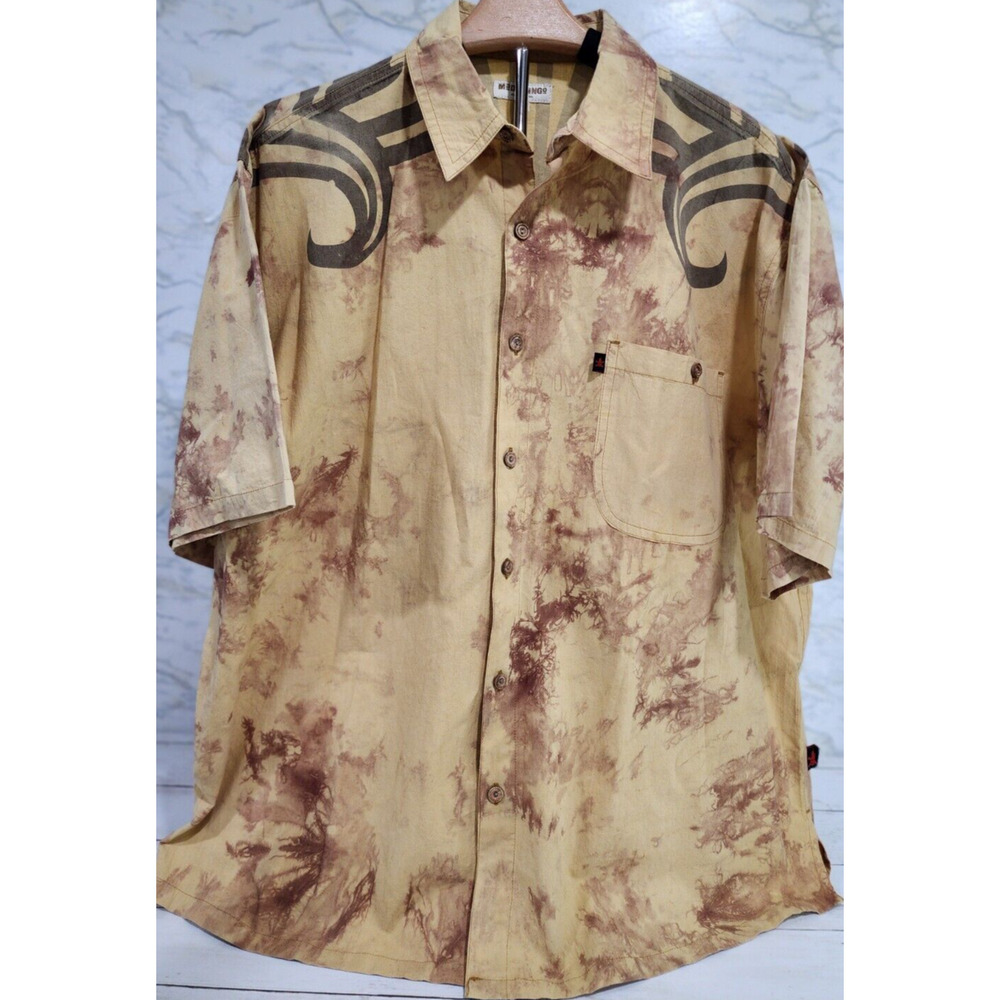 Mad Gringo 'Face' Men's Button Down, Front Pocket, Collar Shirt Size XL